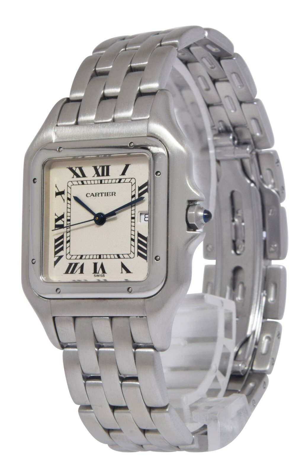 Cartier Panthere Jumbo Stainless Steel Silver Roman Dial Quartz Watch 1300 Cartier Panthere Jumbo Stainless Steel Silver Roman Dial Quartz Watch 1300