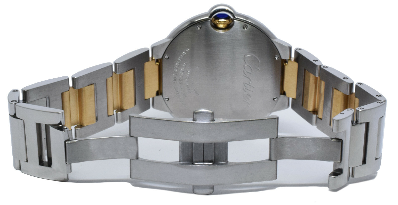 Cartier Ballon Bleu 42mm 18k Yellow Gold & Steel Mens Automatic Watch 3001