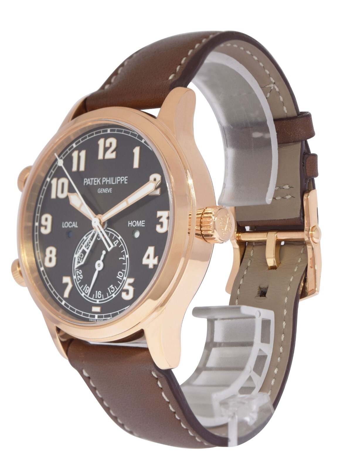 Patek Philippe Calatrava Pilot Travel Time 5524 18k Rose Gold 42mm Watch 5524R