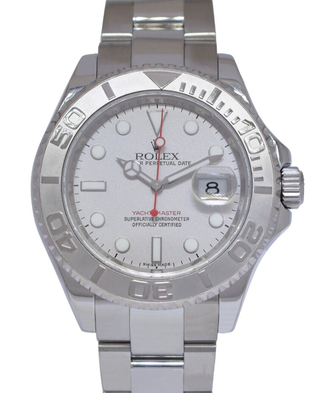 Rolex Yacht-Master Stainless Steel & Platinum Mens 40mm Automatic Watch M 16622