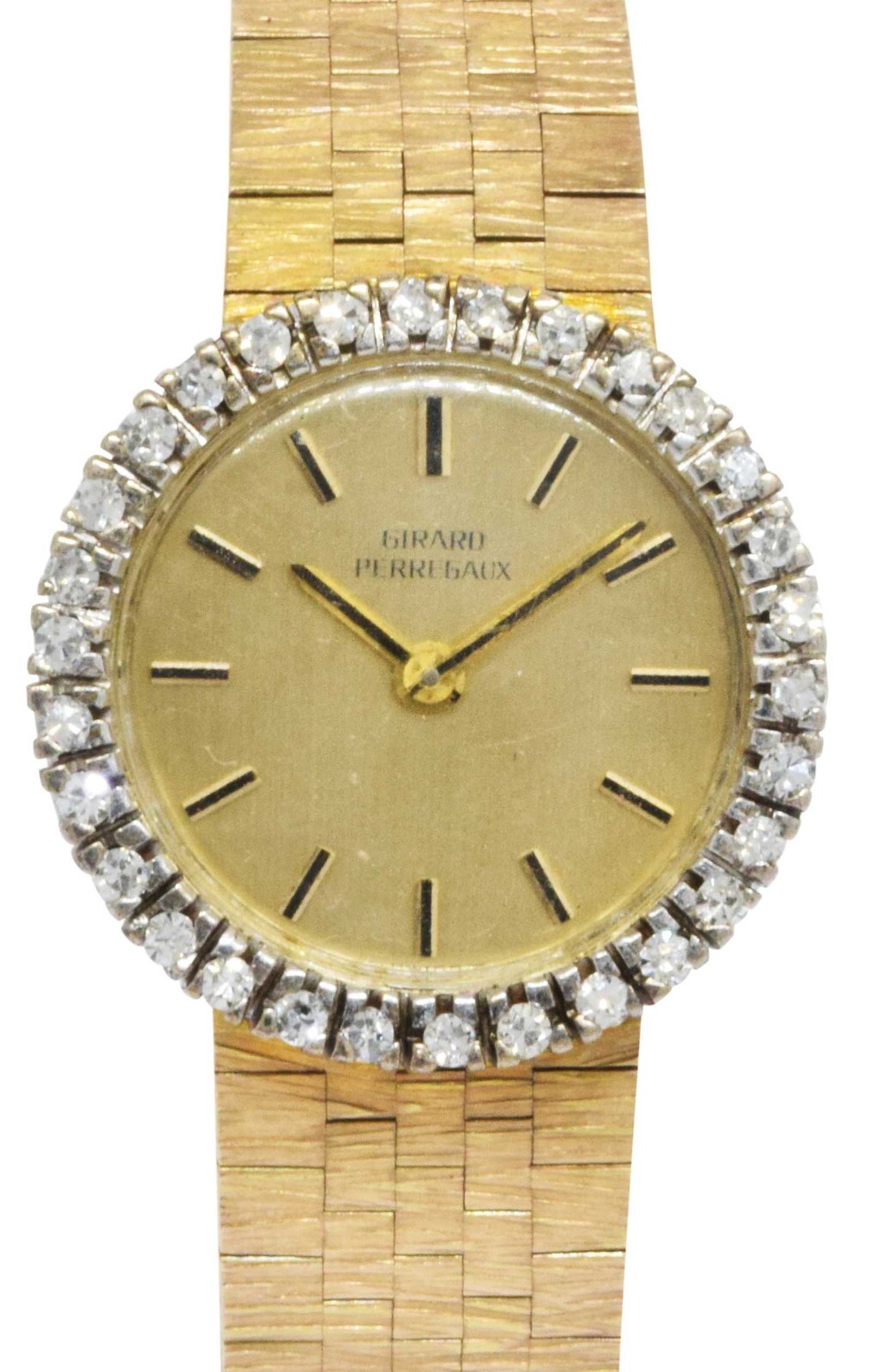 Girard Perragaux Vintage 18k Yellow Gold Diamond Bezel Ladies Manual Watch Girard Perragaux Vintage 18k Yellow Gold Diamond Bezel Ladies Manual Watch