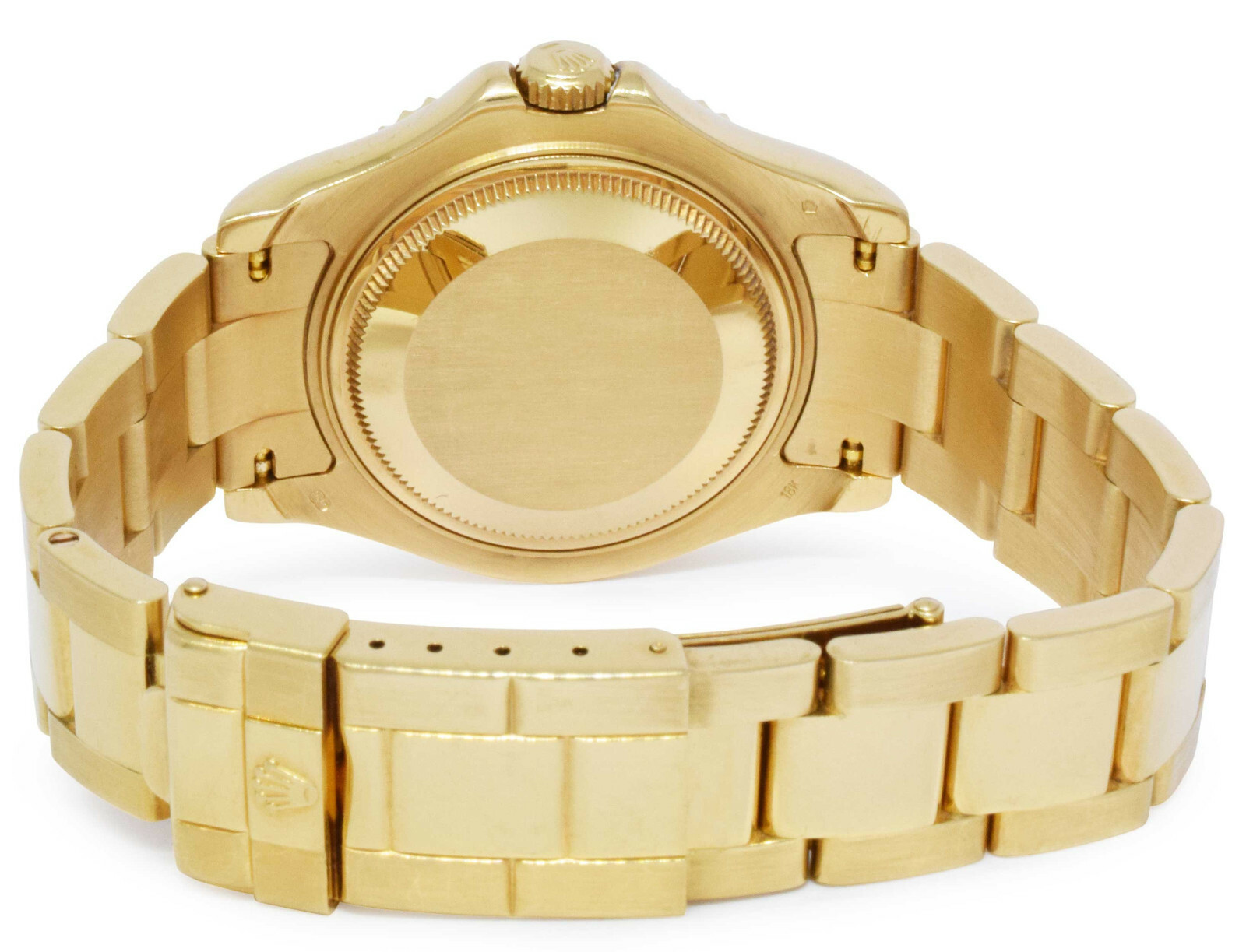 Rolex Yacht-Master 18k Yellow Gold Champagne 35mm Midsize Watch K 168628