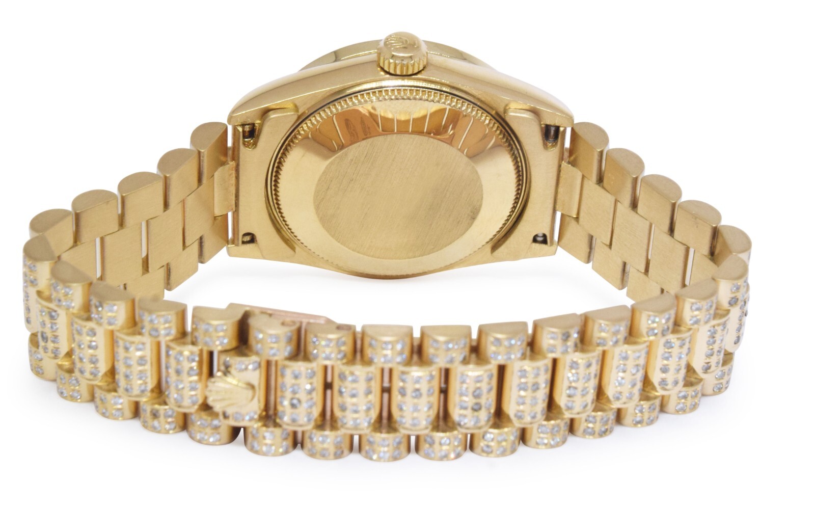Rolex Datejust President 18k Yellow Gold Diamond Iced Out Ruby 31mm Watch 68278