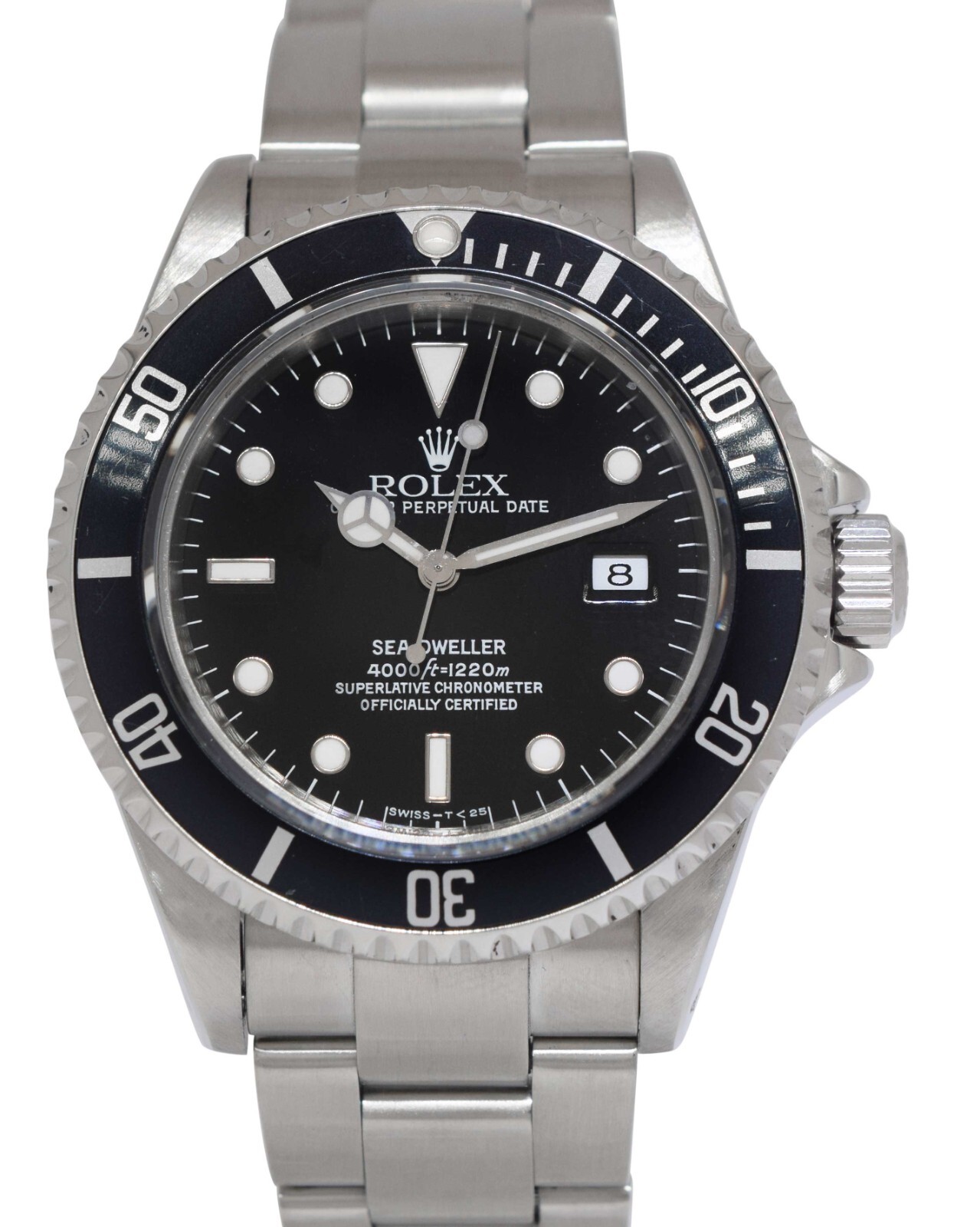 Rolex Sea-Dweller Date Stainless Steel Black Dial/Bezel Mens 40mm Watch S 16600 Rolex Sea-Dweller Date Stainless Steel Black Dial/Bezel Mens 40mm Watch S 16600