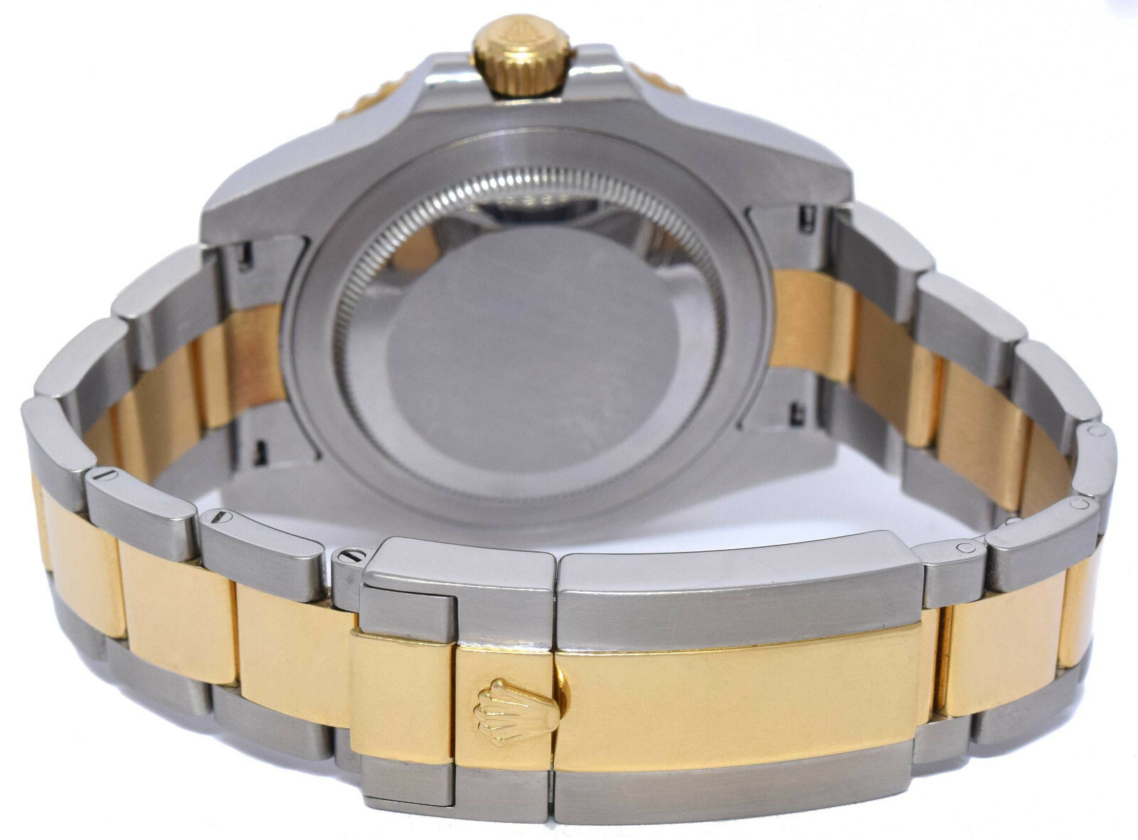 Rolex GMT-Master II 18k YG & Steel Black Ceramic Mens 40mm Watch B/P M 116713