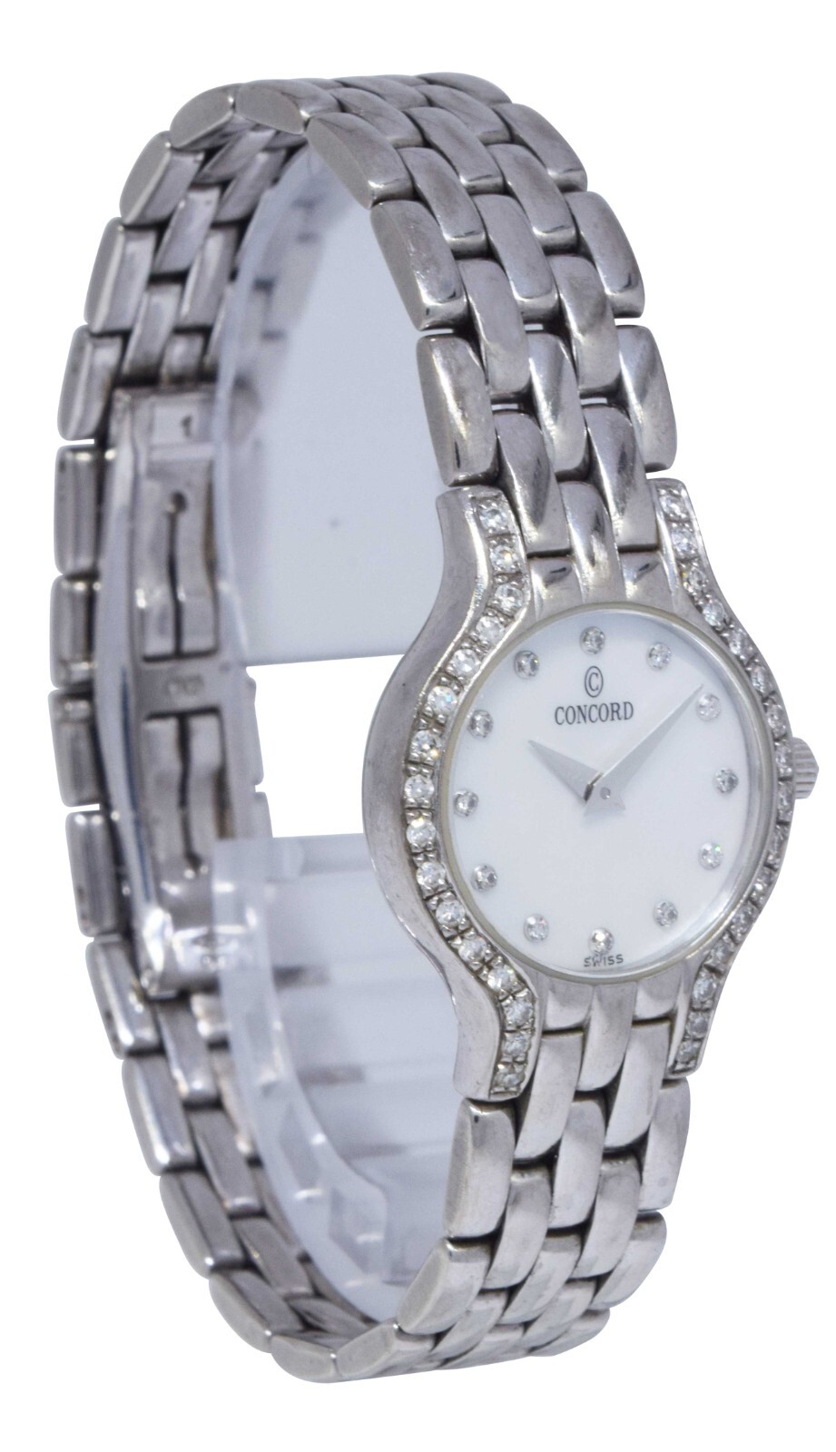 Concord Les Palais 18k White Gold MOP & Diamond Ladies Quartz Watch 69-25-264
