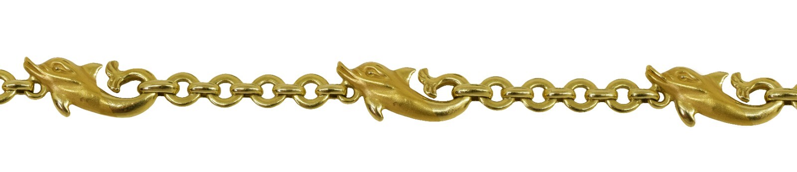 Carrera y Carrera Dolphin 18k Yellow Gold Bracelet 7.25"