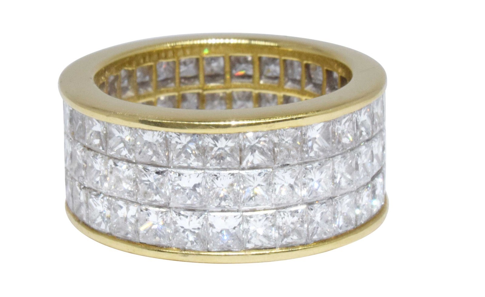 Ladies 18k Yellow Gold & 6.96 CT Diamond Ring 5.25 QUAD Ladies 18k Yellow Gold & 6.96 CT Diamond Ring 5.25 QUAD