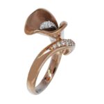 Sonia Bitton 18k Rose Gold 0.29ct Diamond Flower Ring Size 6.75 Sonia Bitton 18k Rose Gold 0.29ct Diamond Flower Ring Size 6.75