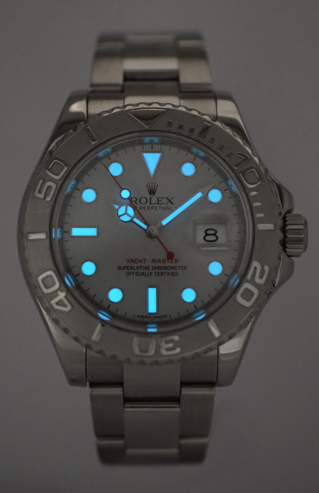 Rolex Yacht-Master 40 Stainless Steel & Platinum Mens Automatic Watch +12 16622