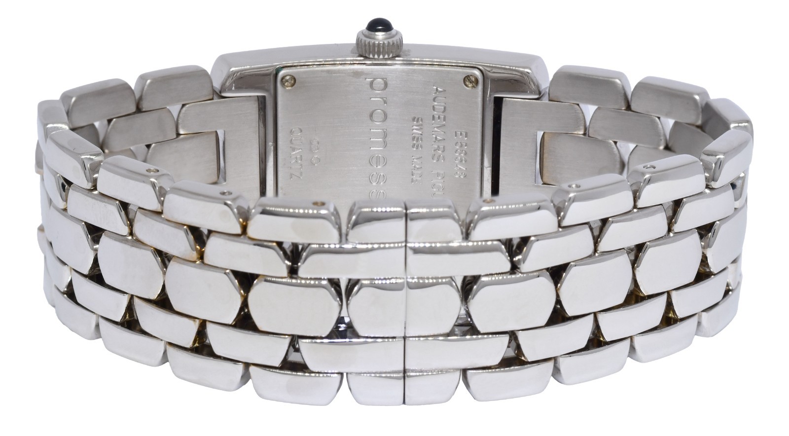 Audemars Piguet Promesse 18k White Gold Blue Diamond Ladies Watch B/P 67346BC