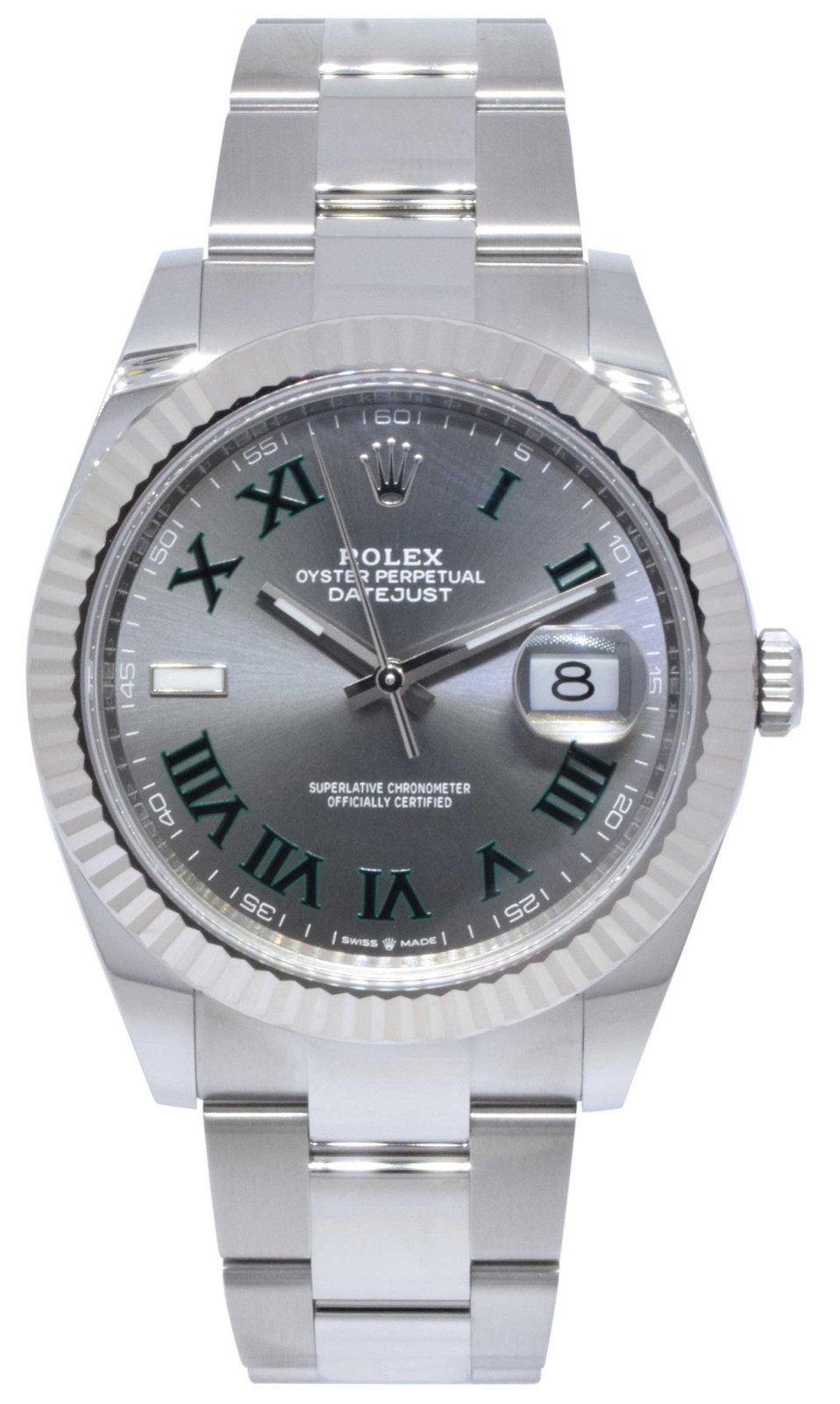 NEW Rolex Datejust 41 Steel & 18k Gold Bezel Wimbledon Watch B/P '25 126334