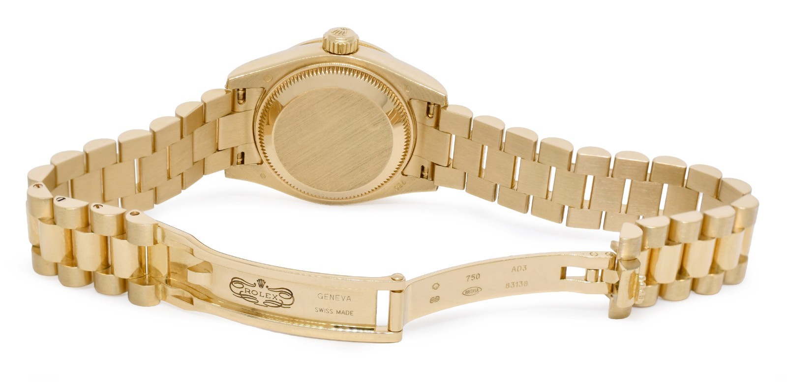 Rolex Datejust President 18k Yellow Gold Sundust Diamond 26mm Watch K 179158