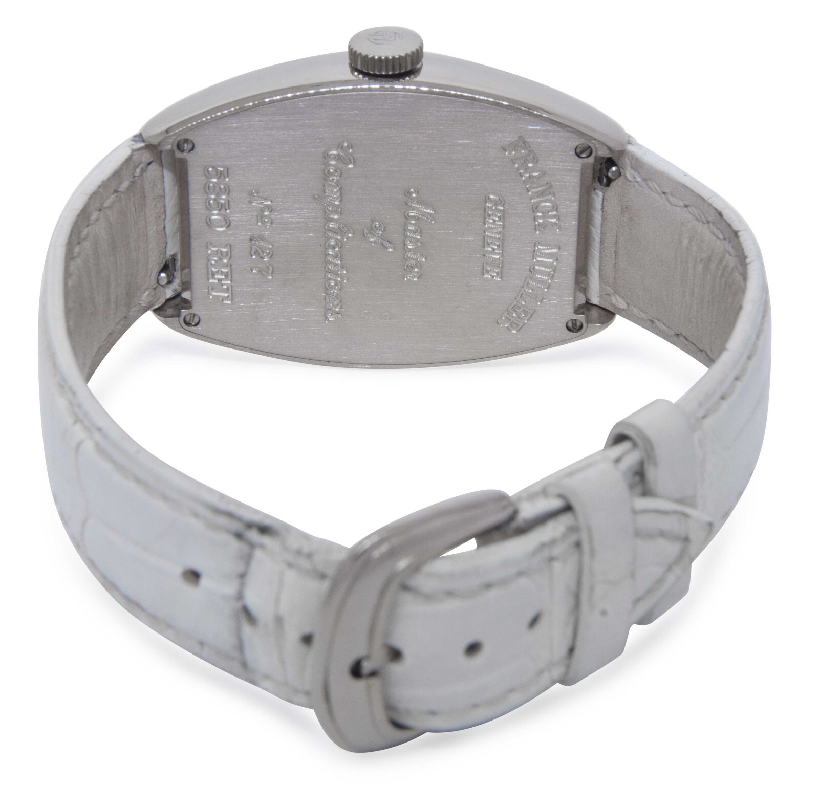 Franck Muller Curvex Retrograde 18K White Gold 32mm Manual Watch B/P 5850 RET