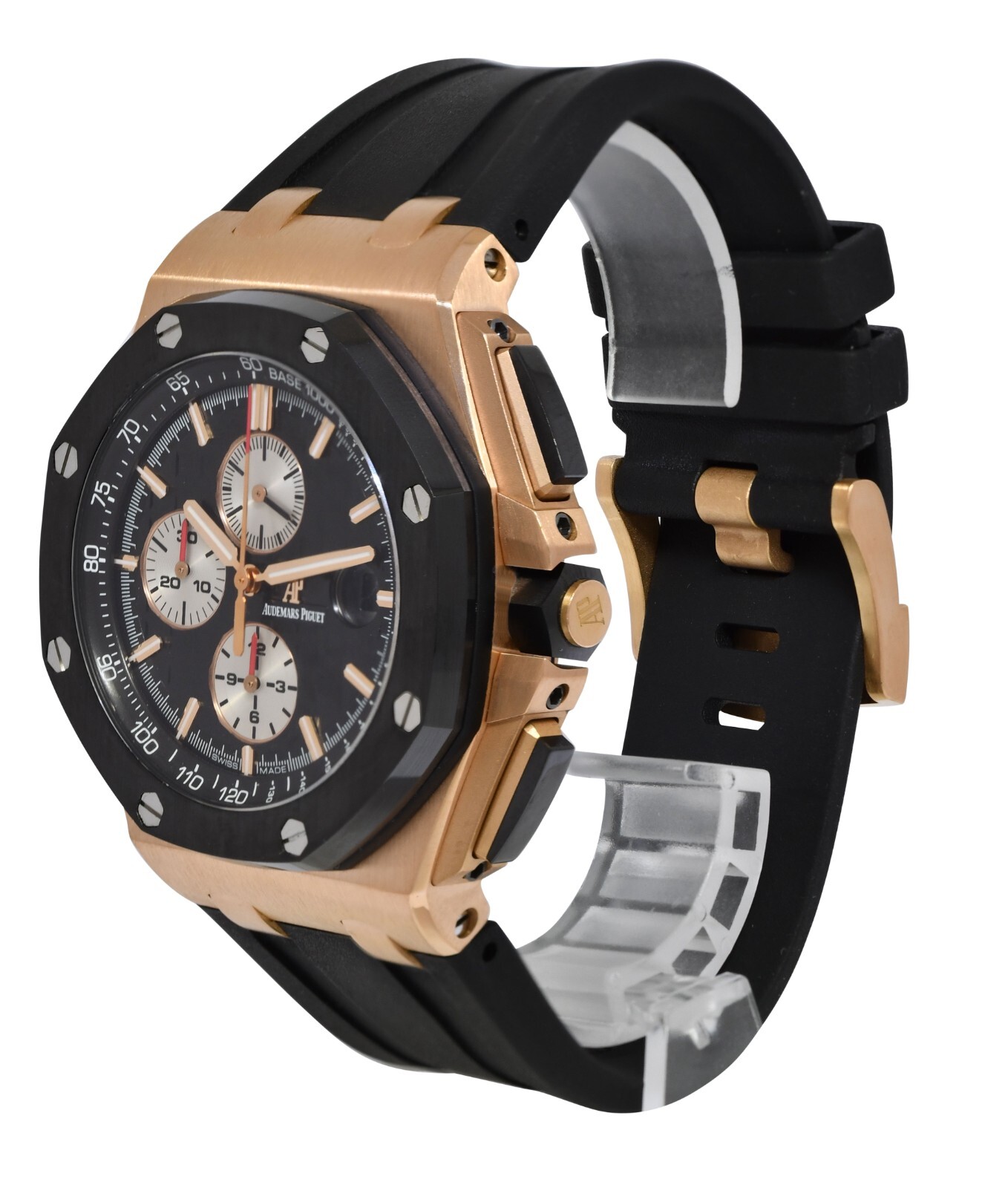 Audemars Piguet Royal Oak Offshore Chrono Rose Gold / Ceramic 44mm Watch 26401RO