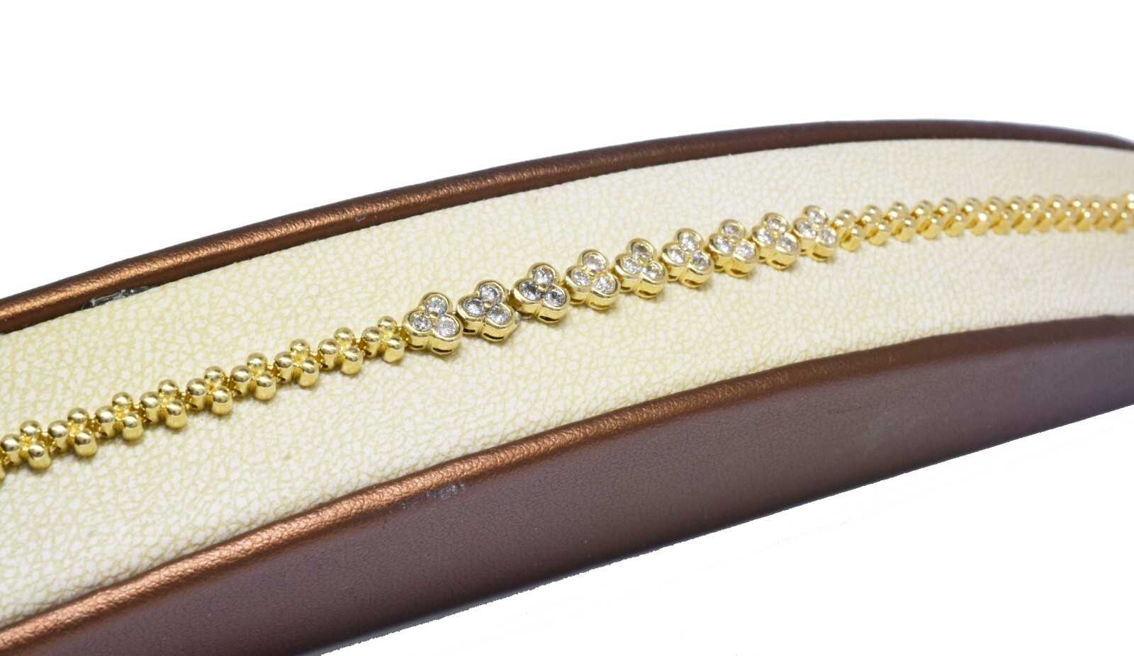 Ladies 18k Yellow Gold & 1.00 Carat Diamond Bracelet