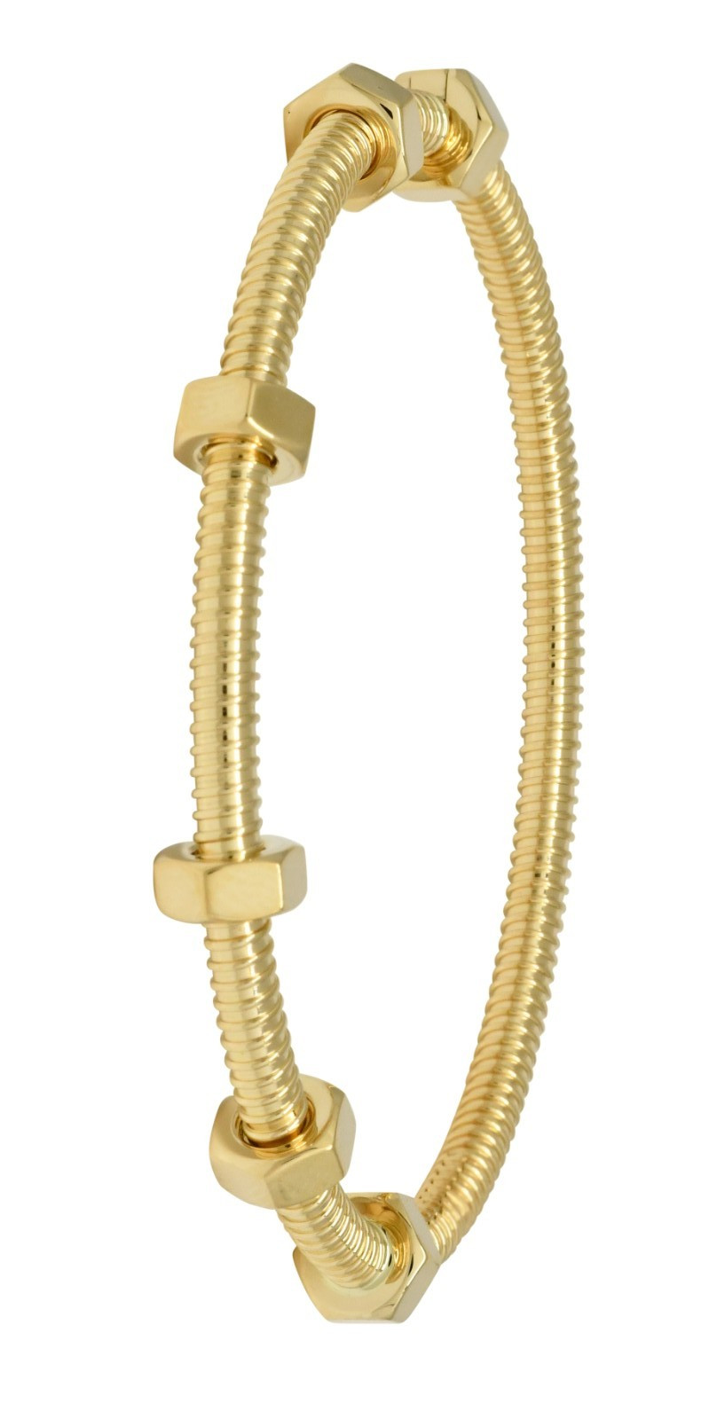 Cartier Ecrou Bracelet 16cm 18k Yellow Gold Screw Nut Bangle B6063816