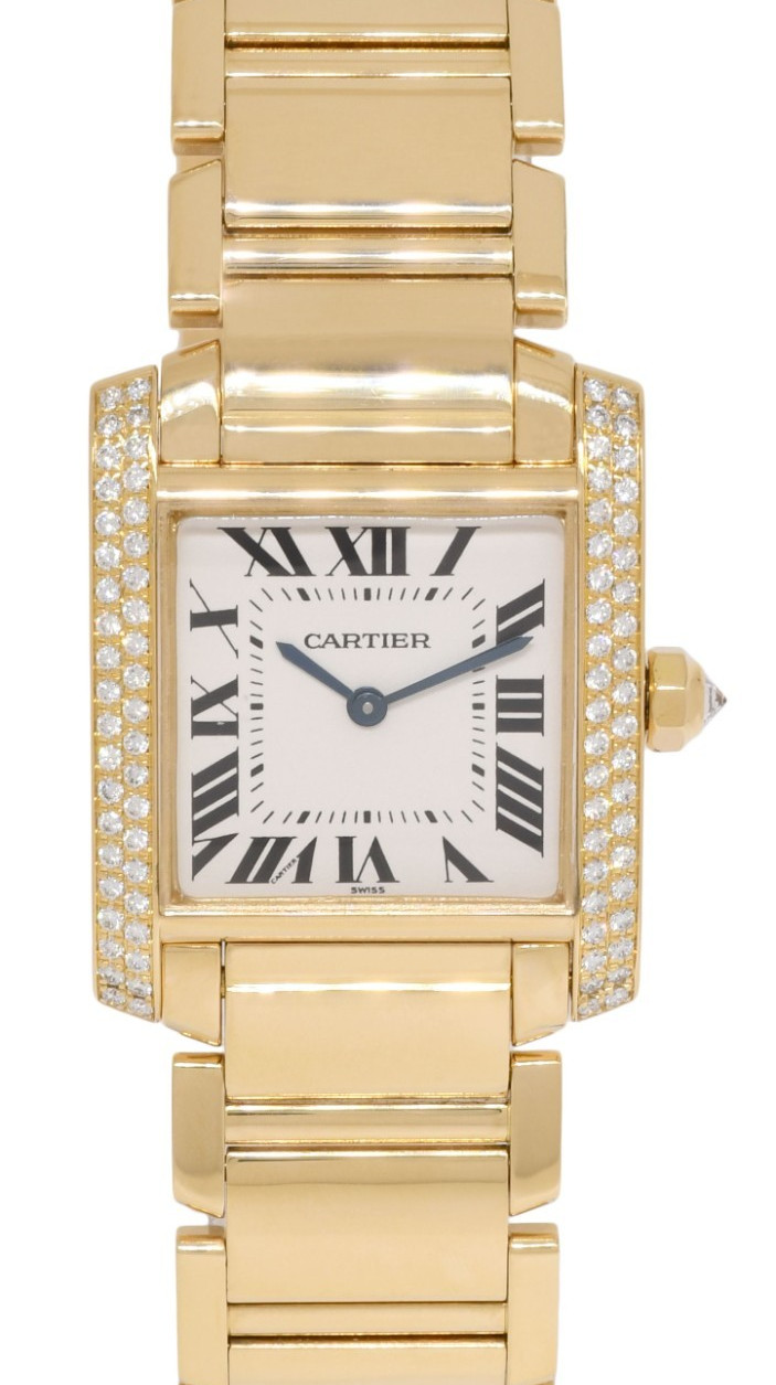 Cartier Tank Francaise Medium 18k Yellow Gold Diamond Ladies Watch WE100851 1821 Cartier Tank Francaise Medium 18k Yellow Gold Diamond Ladies Watch WE100851 1821