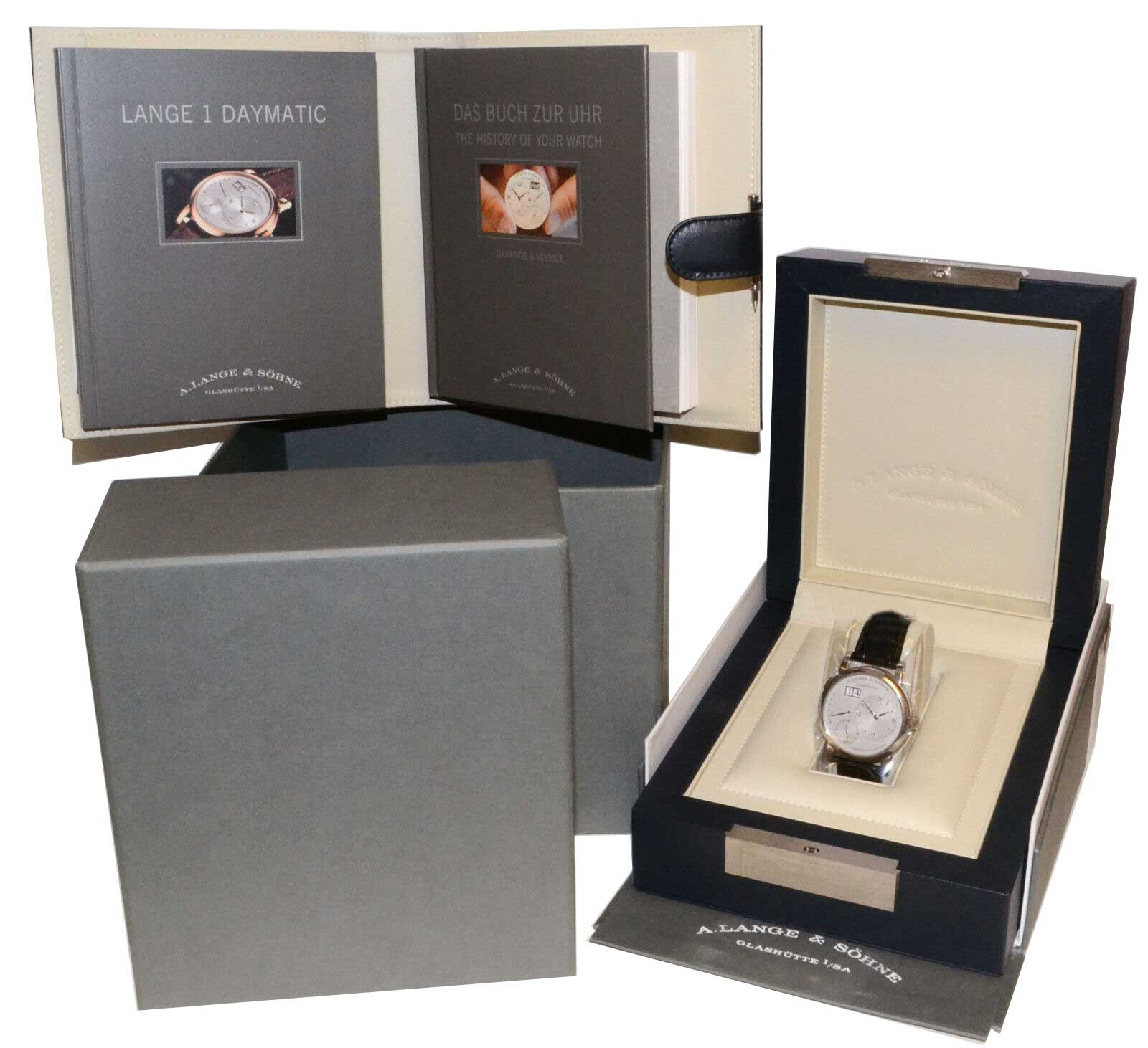A. Lange & Sohne Lange 1 Daymatic Platinum Watch Box/Papers 320.025