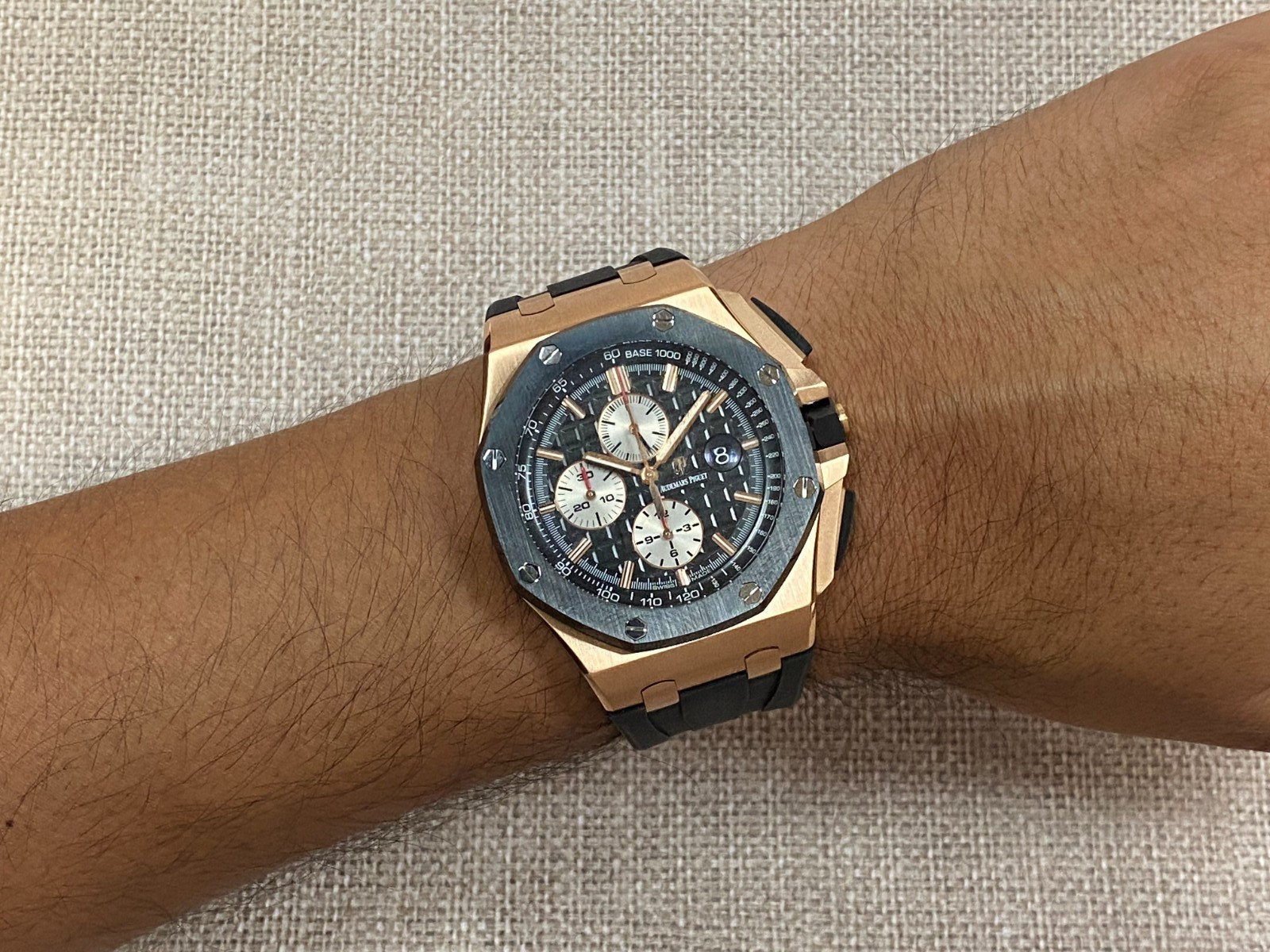 Audemars Piguet Royal Oak Offshore Chrono Rose Gold / Ceramic 44mm Watch 26401RO