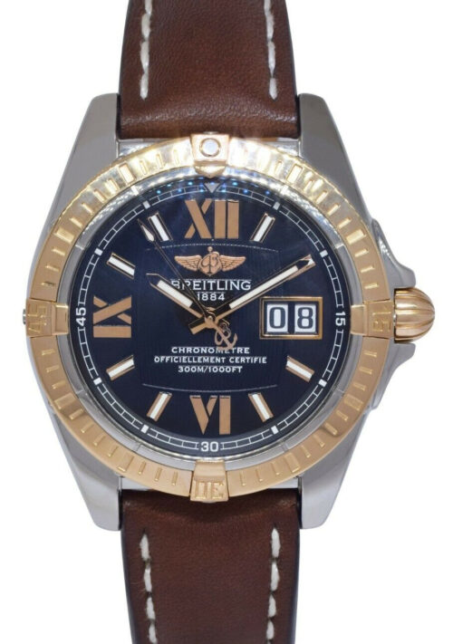 Breitling Cockpit Windrider Steel & 18k Rose Gold Bezel Mens 41mm Watch C49350 Breitling Cockpit Windrider Steel & 18k Rose Gold Bezel Mens 41mm Watch C49350