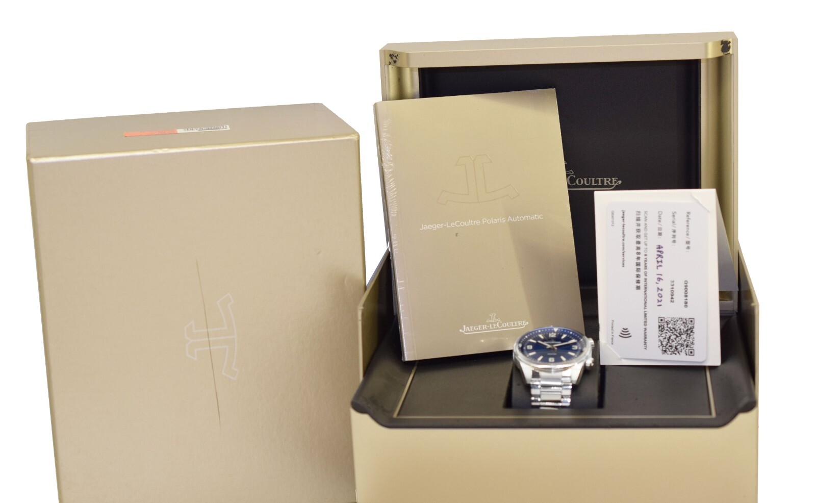Jaeger LeCoultre Polaris Steel Blue Dial Mens 41mm Watch B/P Q9008180 841.8.37.S