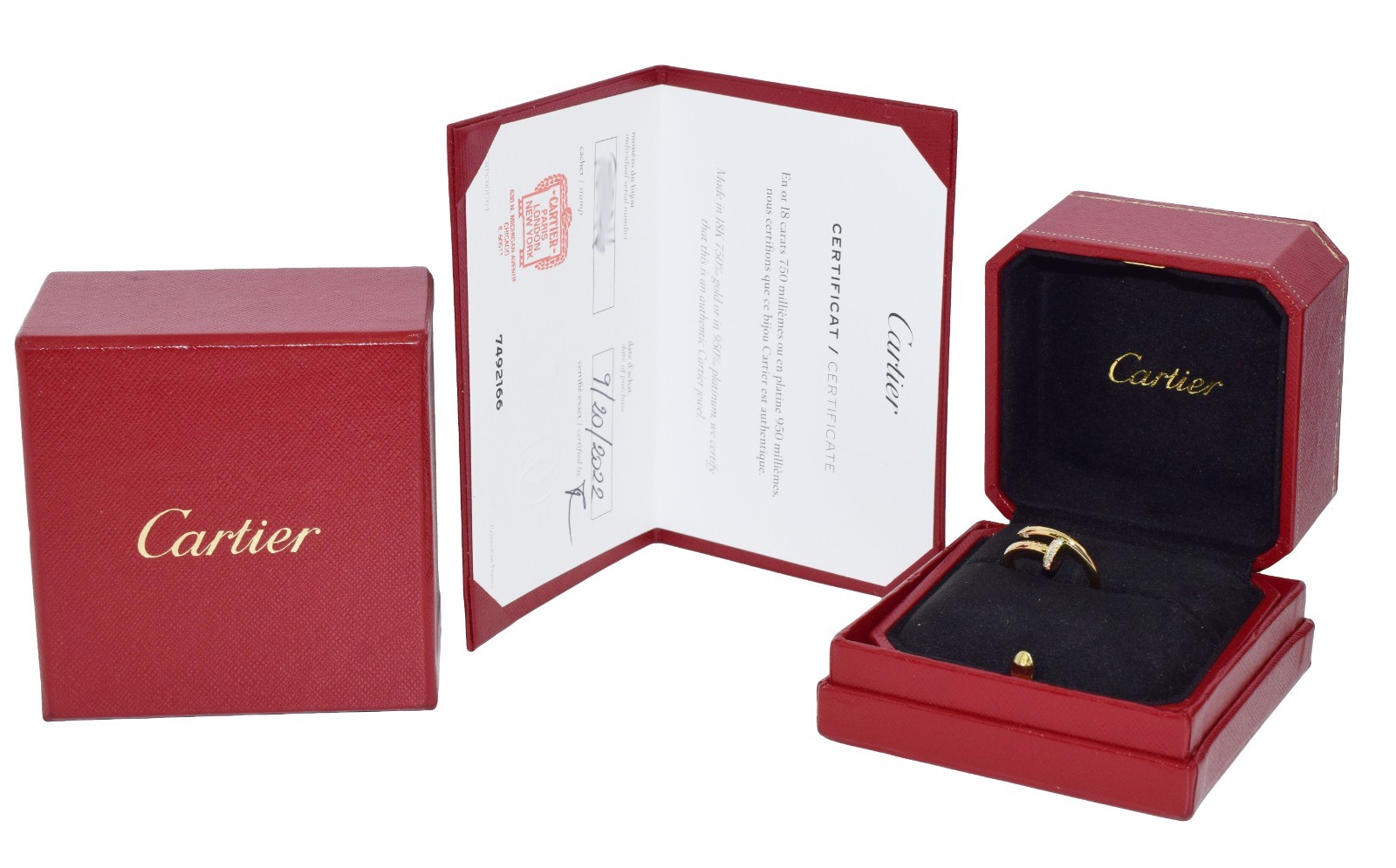 Cartier Juste Un Clou Ring 18k Yellow Gold Diamond Nail Size 52 B/P '22 B4216952 Cartier Juste Un Clou Ring 18k Yellow Gold Diamond Nail Size 52 B/P '22 B4216952