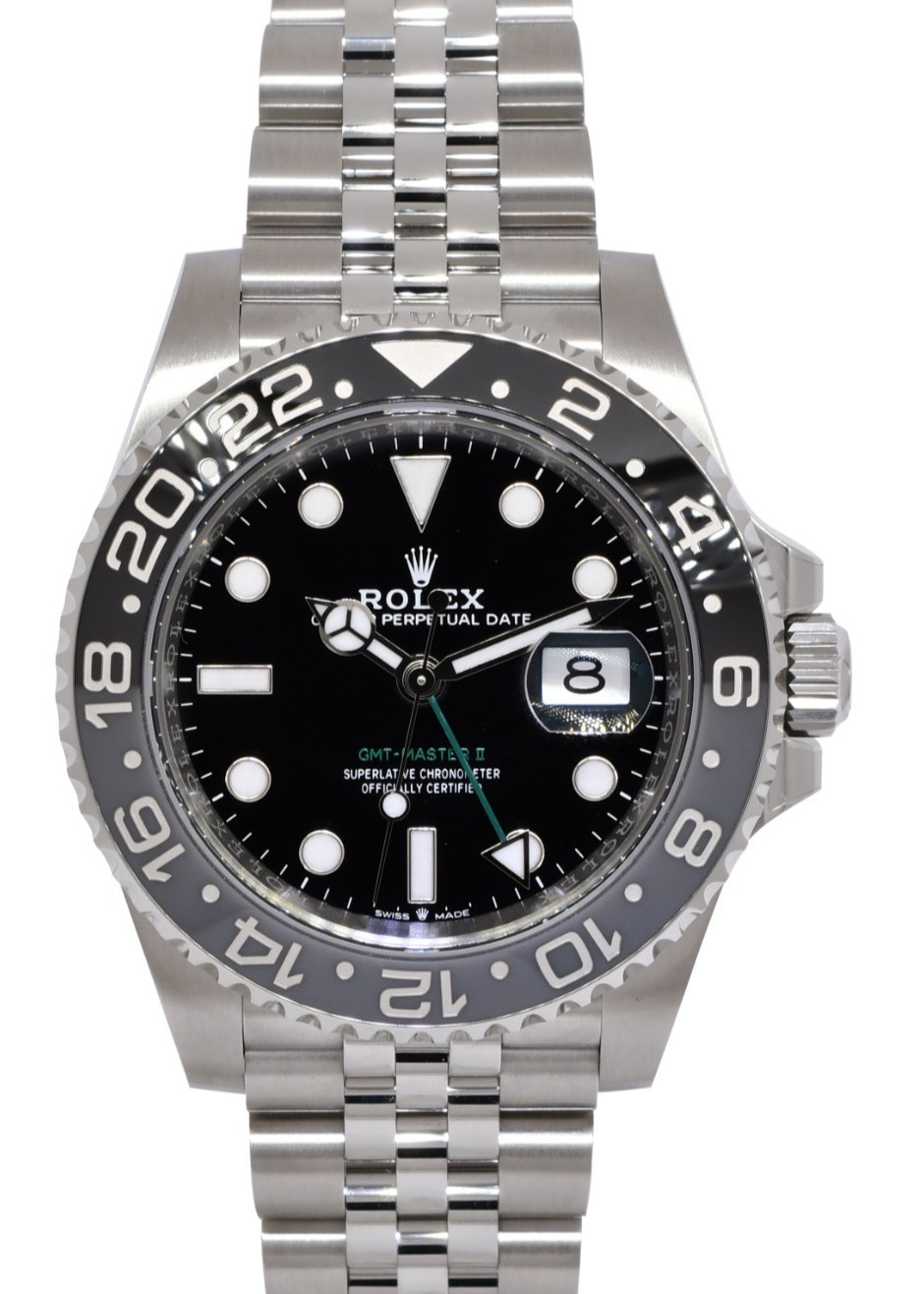 Rolex GMT-Master II Steel Black/Grey Ceramic Jubilee Watch B/P '26 126710GRNR