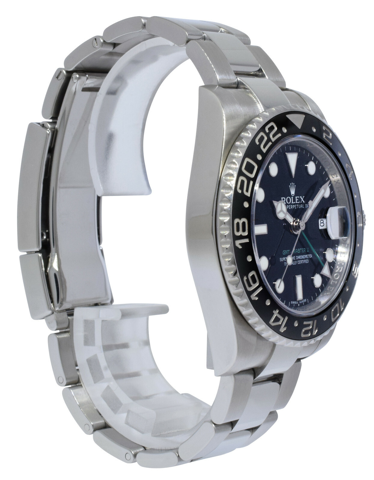 Rolex GMT-Master II Steel Ceramic Black/Green 40mm Watch Scrambled 116710