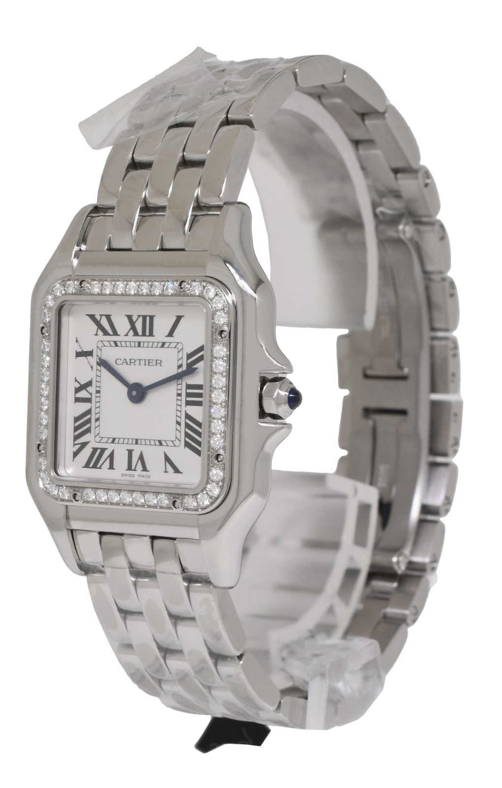 NEW Cartier Panthere Medium Steel & Diamond Ladies Quartz Watch W4PN0018 4016