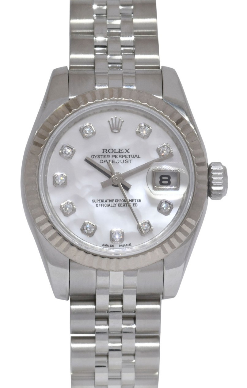 Rolex Datejust Steel/18k Gold Bezel MOP Diamond Dial 26mm Watch Z 179174 Rolex Datejust Steel/18k Gold Bezel MOP Diamond Dial 26mm Watch Z 179174
