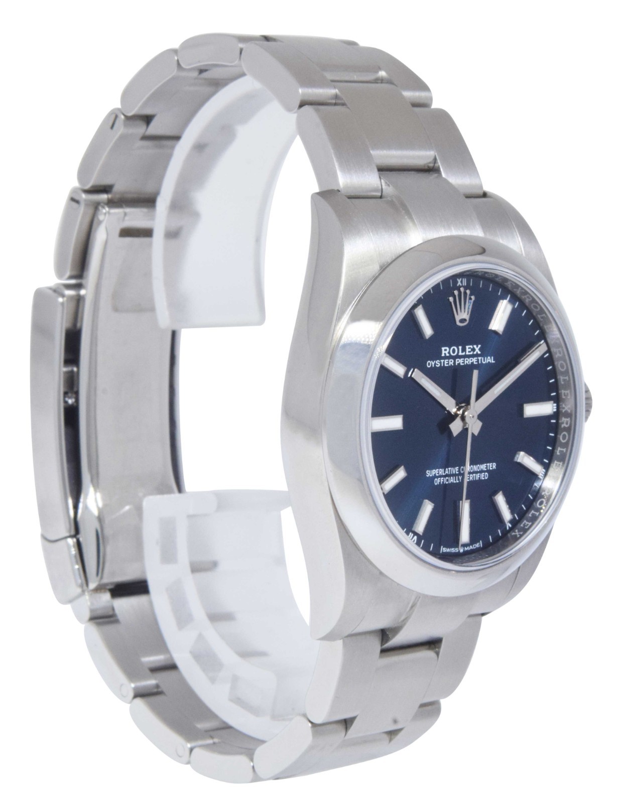 Rolex Oyster Perpetual 34 Steel Blue Dial Automatic Watch +Card '22  124200