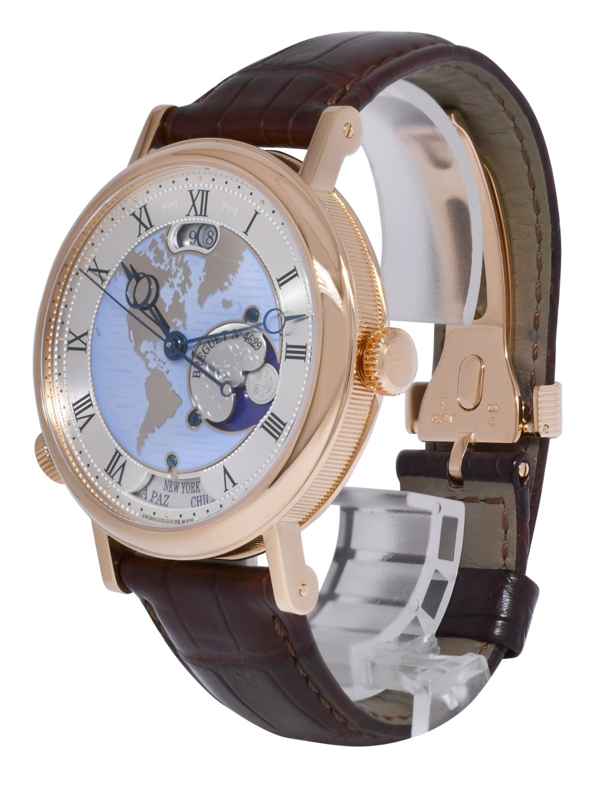 Breguet Classique Hora Mundi 18k Rose Gold World Time 43mm Watch B/P 5717 Breguet Classique Hora Mundi 18k Rose Gold World Time 43mm Watch B/P 5717