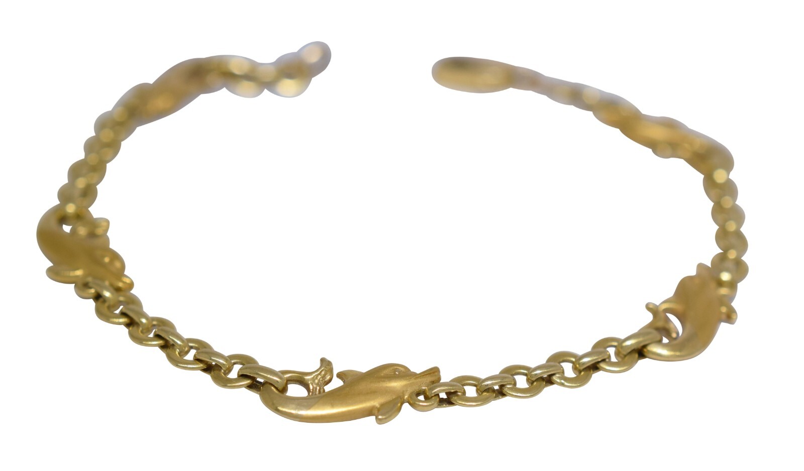 Carrera y Carrera Dolphin 18k Yellow Gold Bracelet 7.25"