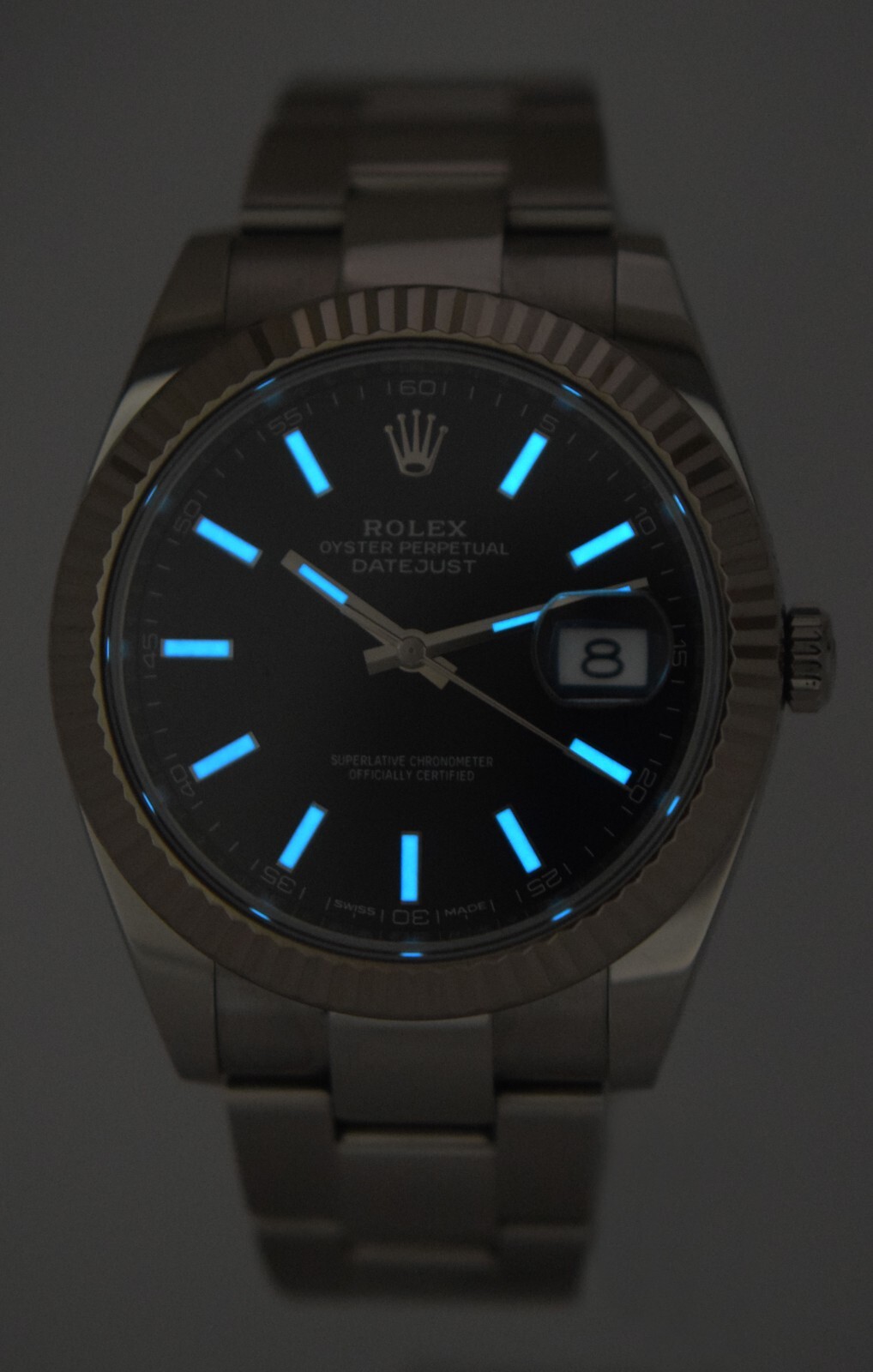 Rolex Datejust 41 Steel & Gold Bezel Black Dial Oyster Watch +Card '18 126334