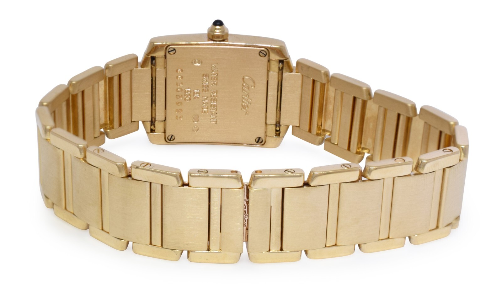 Cartier Tank Francaise Small 18k Yellow Gold & Diamond Bezel Ladies Watch 1820