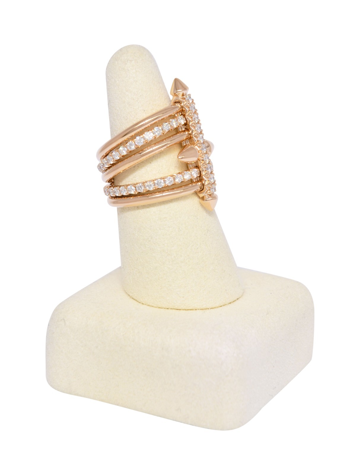 Tiffany & Co. Titan by Pharrell Williams Pave Diamond Rose Gold Ring Size 8.5