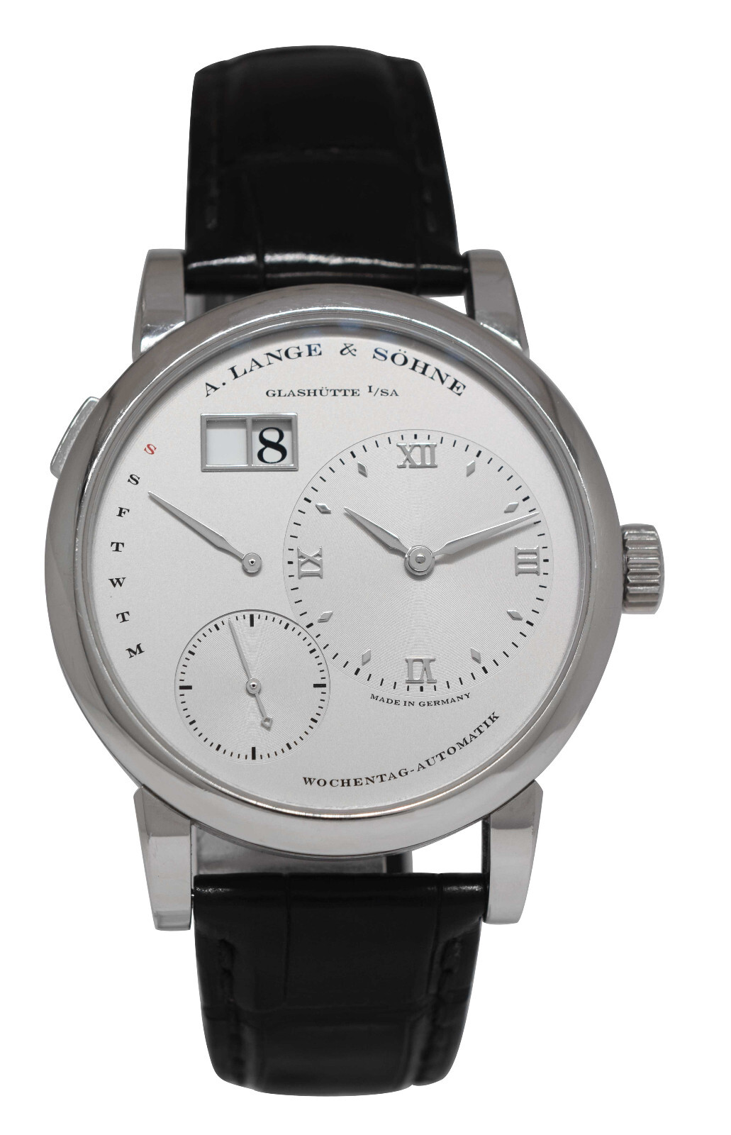 A. Lange & Sohne Lange 1 Daymatic Platinum Watch Box/Papers 320.025