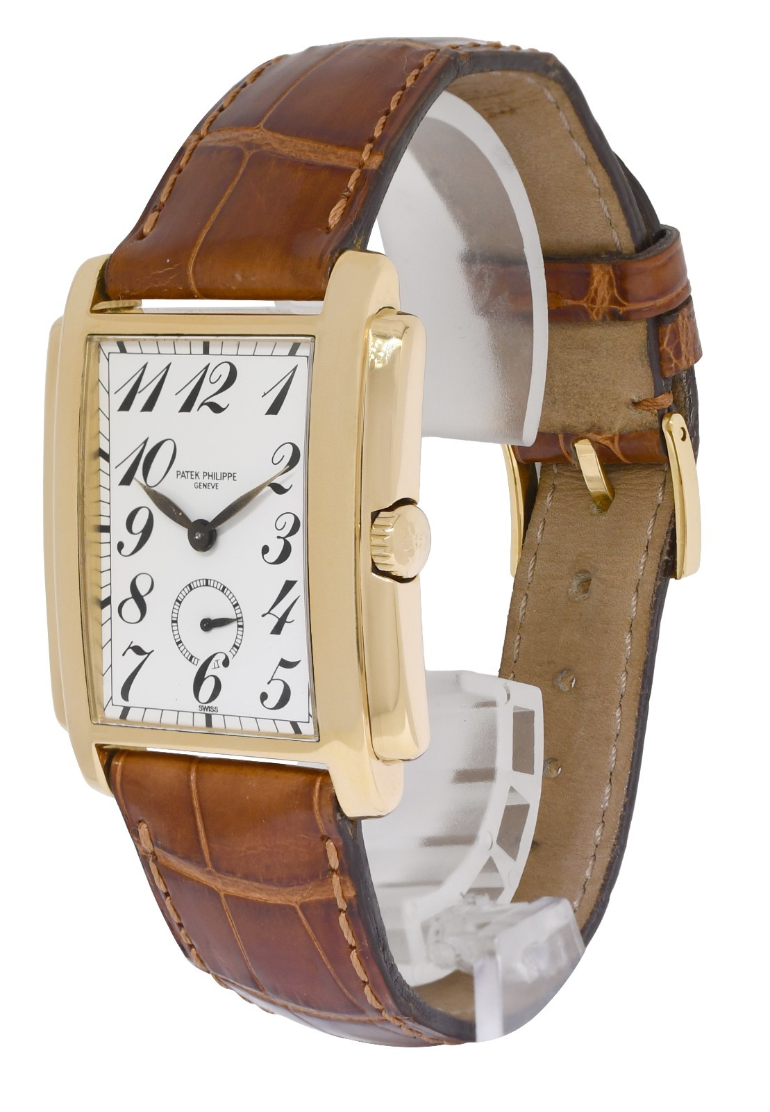 Patek Philippe Gondolo 5024 18k Yellow Gold White Dial Mens Manual Watch 5024J