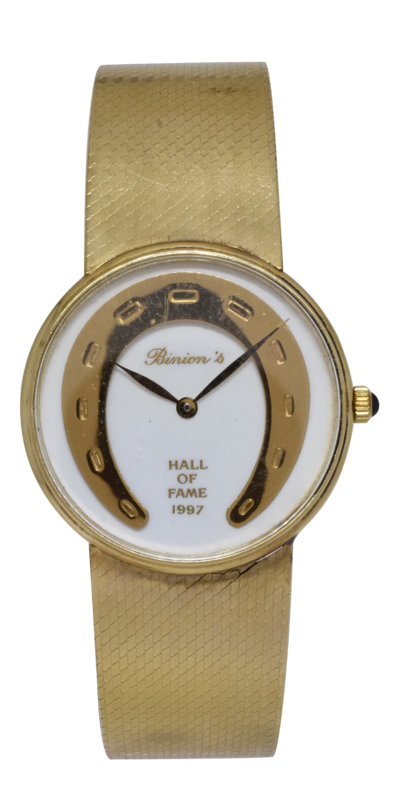 Binions Hall of Fame 1997 7 Card Stud 14k Yellow Gold Bracelet Quartz 31mm Watch