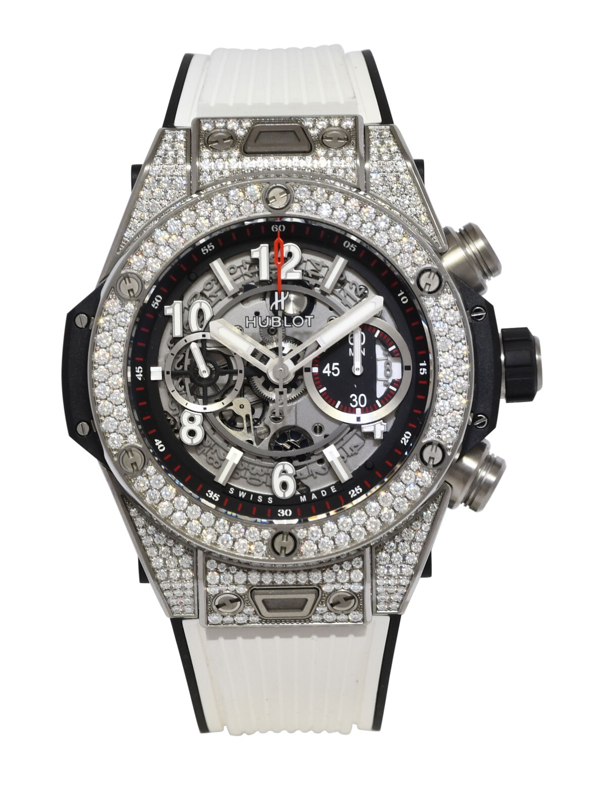 Hublot Big Bang Unico Titanium Pave Diamond 45mm Watch 411.NX.1170.RX.1704