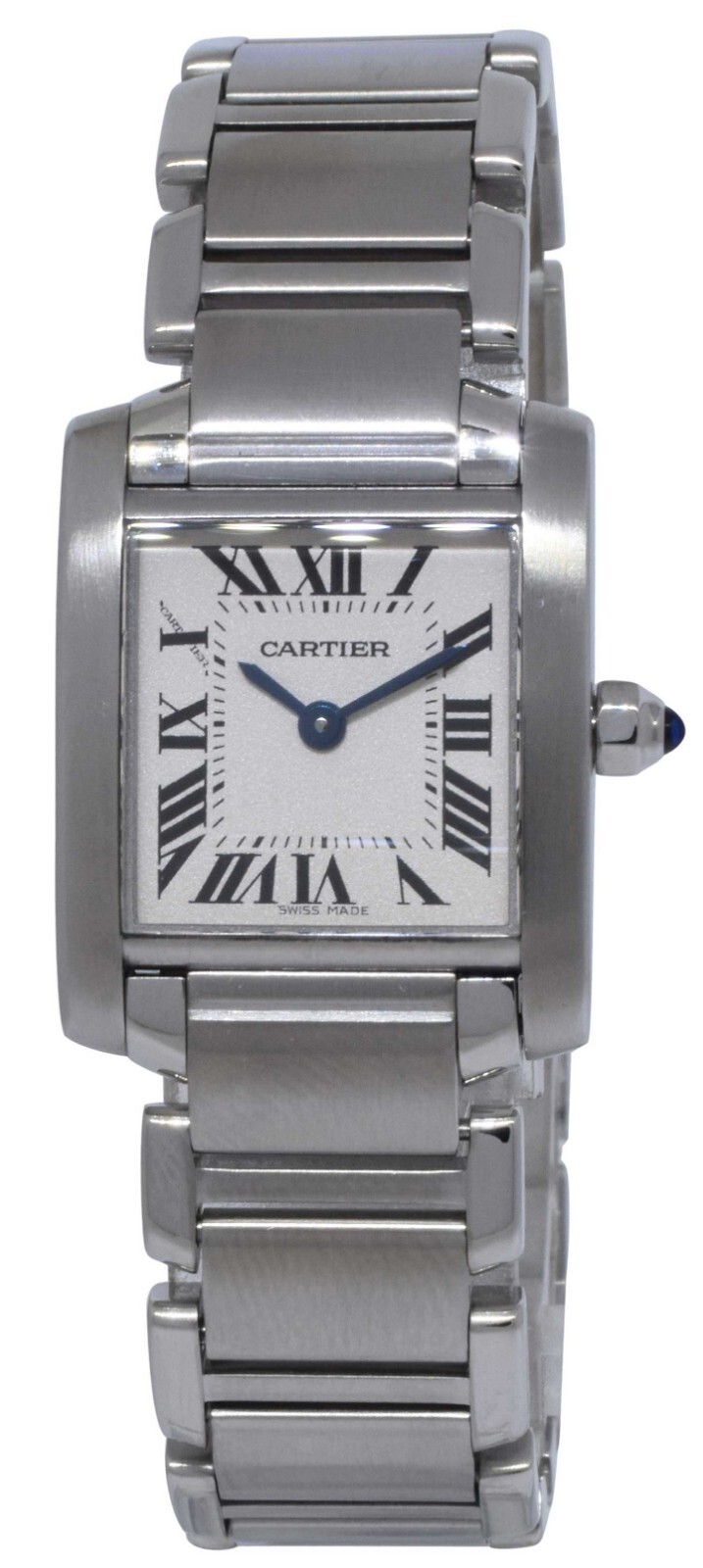 Cartier Tank Francaise Small Stainless Steel Ladies Quartz 20mm Watch 2384