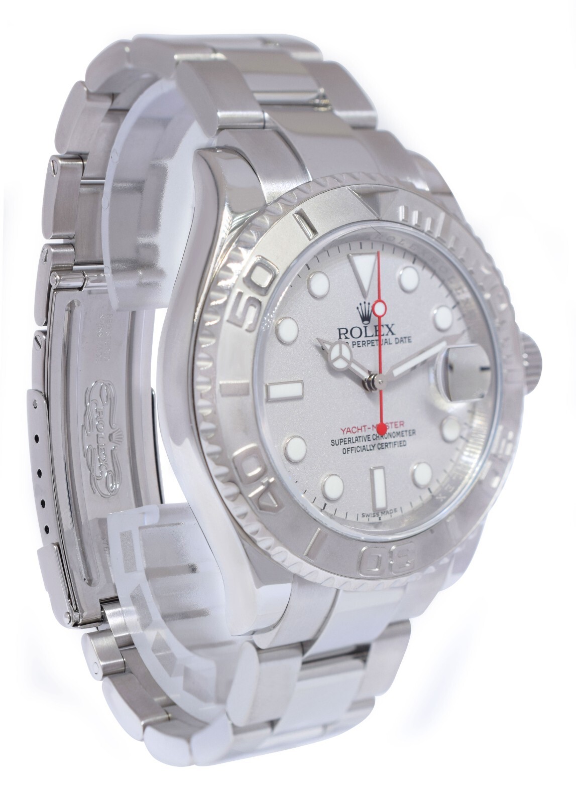Rolex Yacht-Master Stainless Steel & Platinum Mens 40mm Automatic Watch M 16622