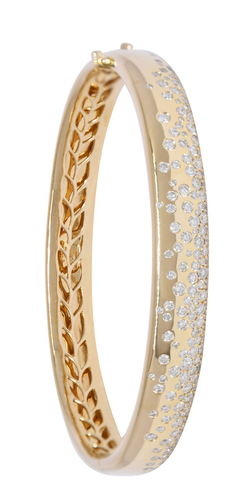 Kat Florence Sodapop D Flawless Diamond 18k Yellow Gold Bangle Bracelet