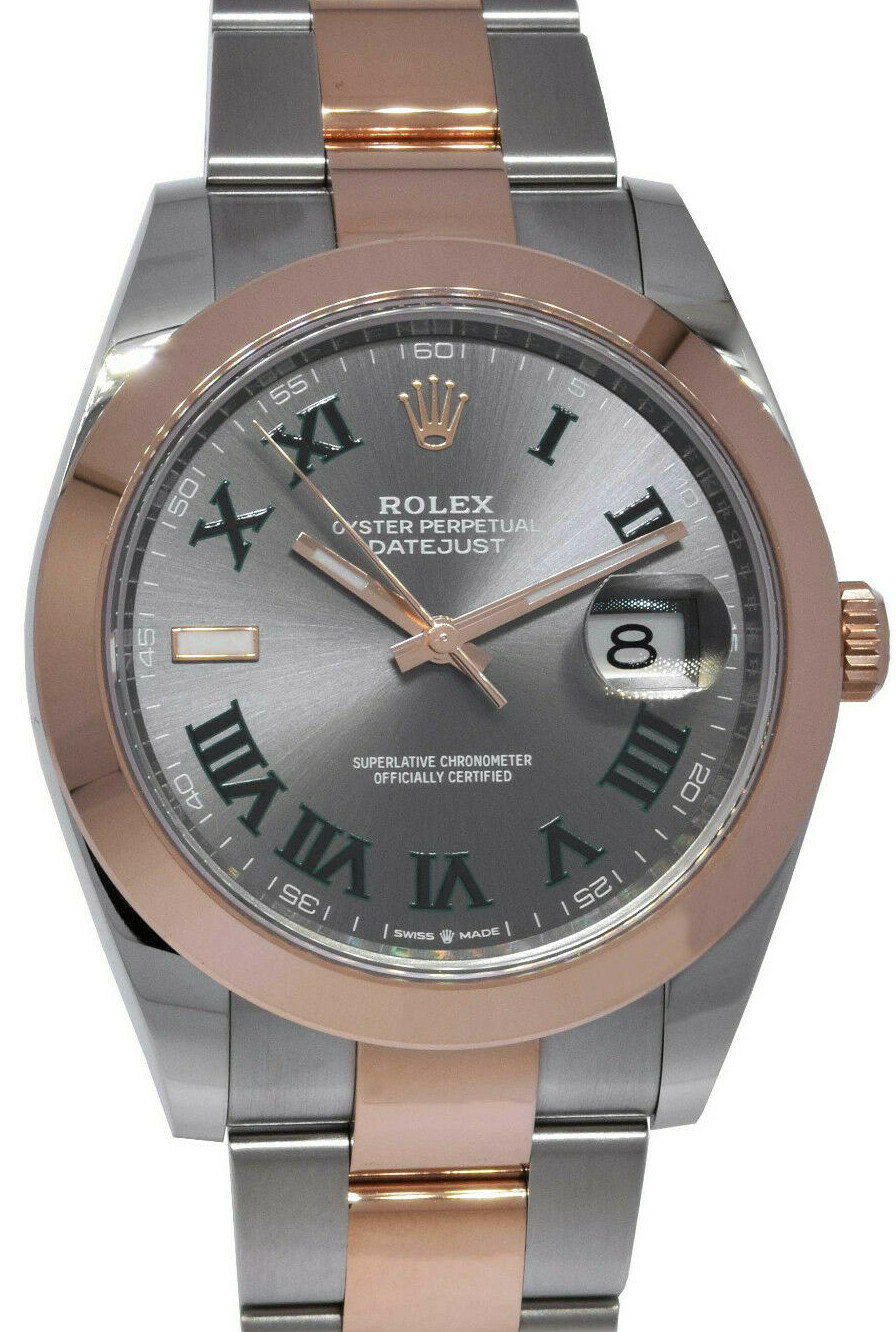 NOS Rolex Datejust 41 Steel / 18k RG Wimbledon Dial Watch Box/papers '21 126301 NOS Rolex Datejust 41 Steel / 18k RG Wimbledon Dial Watch Box/papers '21 126301