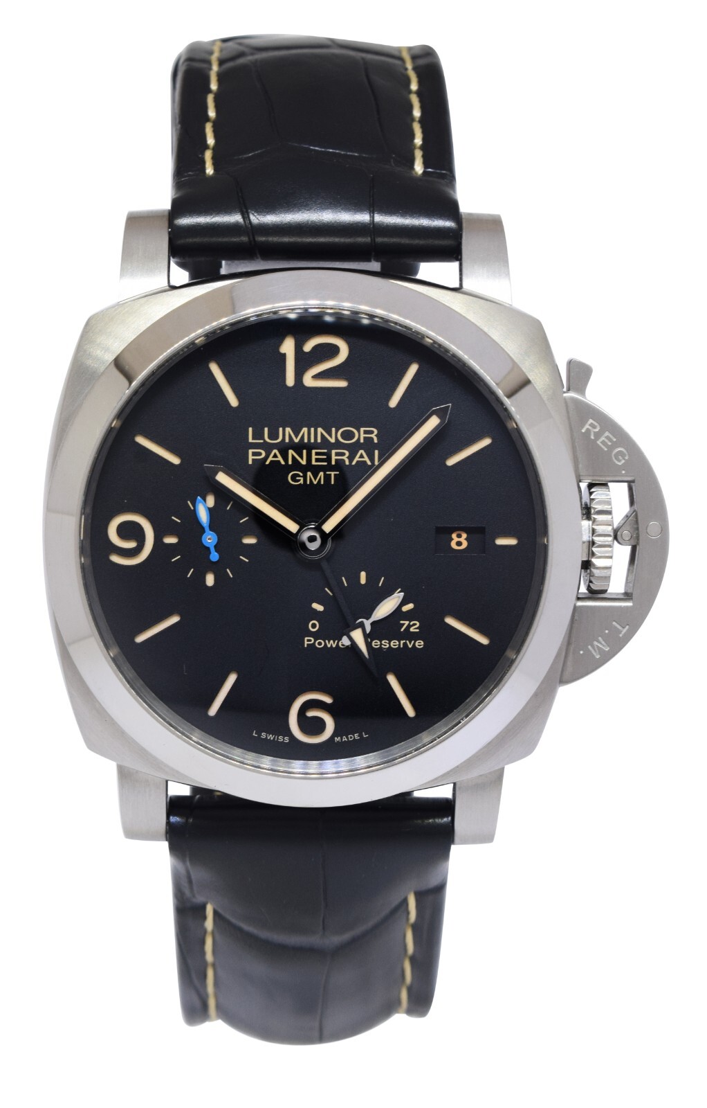 Panerai Luminor GMT PAM 1321 Steel 3 Days Power Reserve 44mm Watch +Box PAM01321