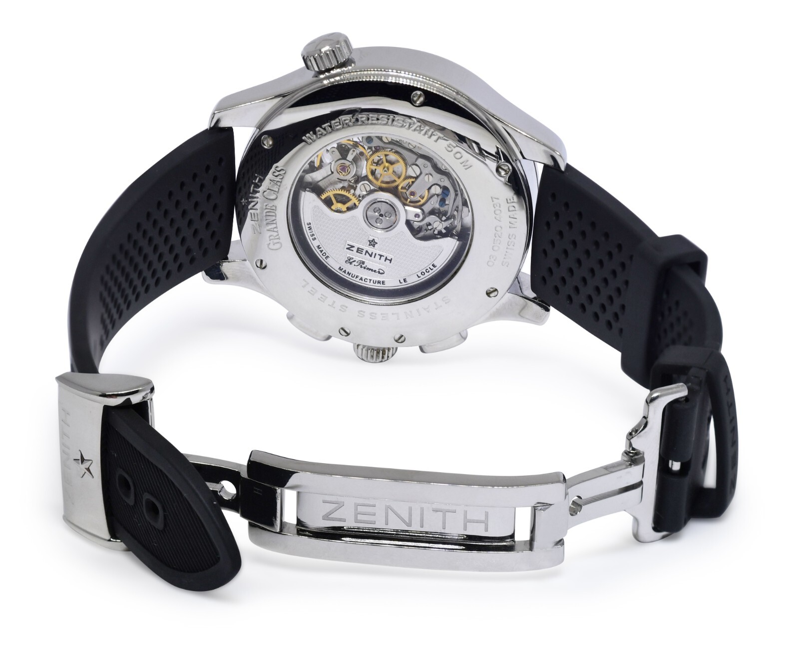 Zenith El Primero Grande Class Traveler Steel Open Multicity Watch 03.0520.4037