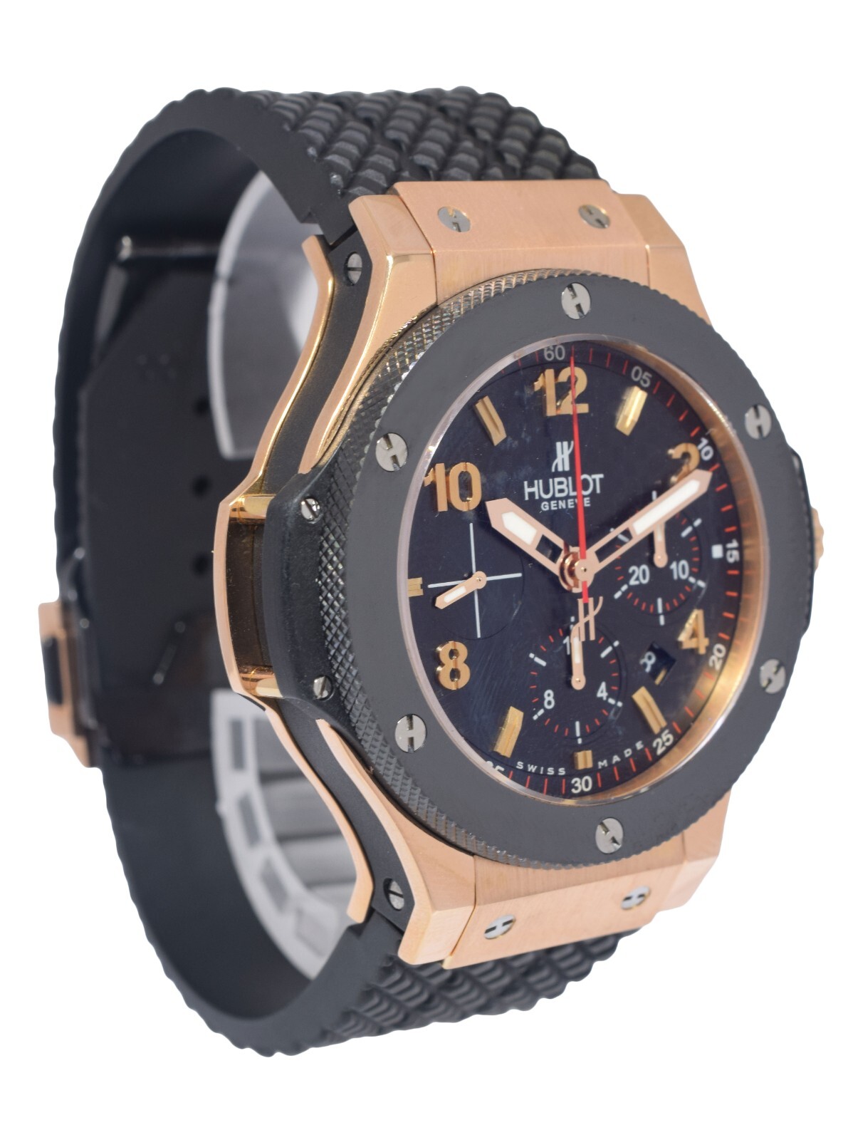 Hublot Big Bang Rose Gold /Ceramic Black Dial 44mm Watch B/P 301.PB.130.RX