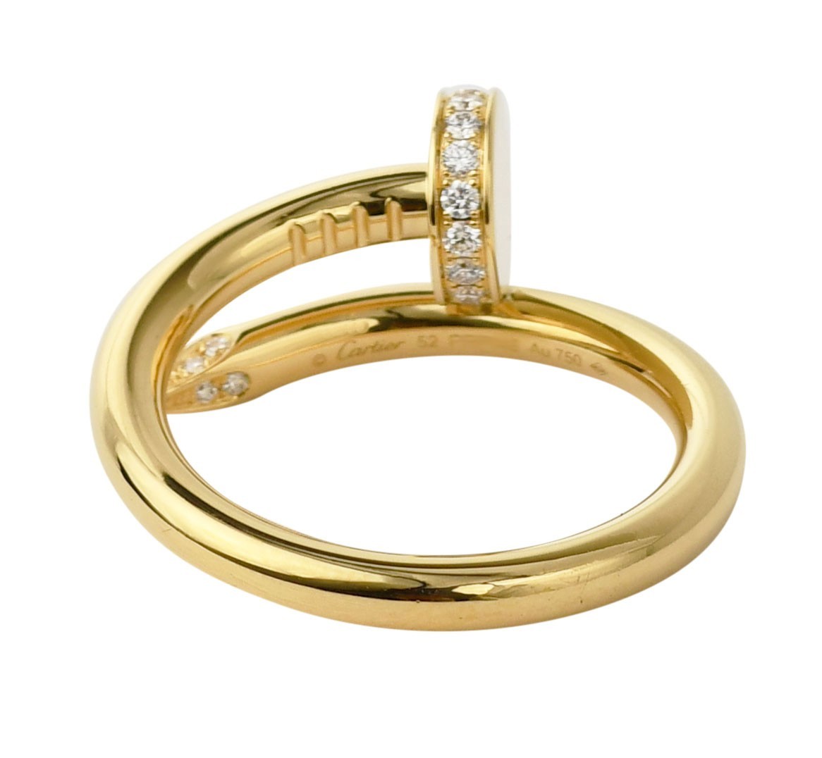 Cartier Juste Un Clou Ring 18k Yellow Gold Diamond Nail Size 52 B/P '22 B4216952 Cartier Juste Un Clou Ring 18k Yellow Gold Diamond Nail Size 52 B/P '22 B4216952