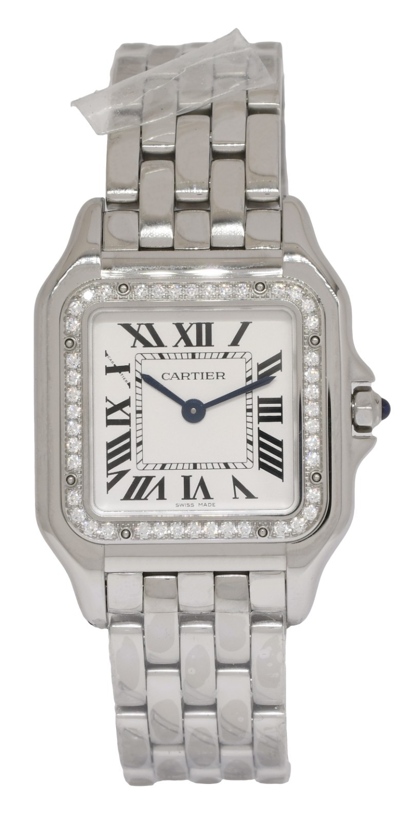 NEW Cartier Panthere Medium Steel & Diamond Ladies Quartz Watch W4PN0018 4016